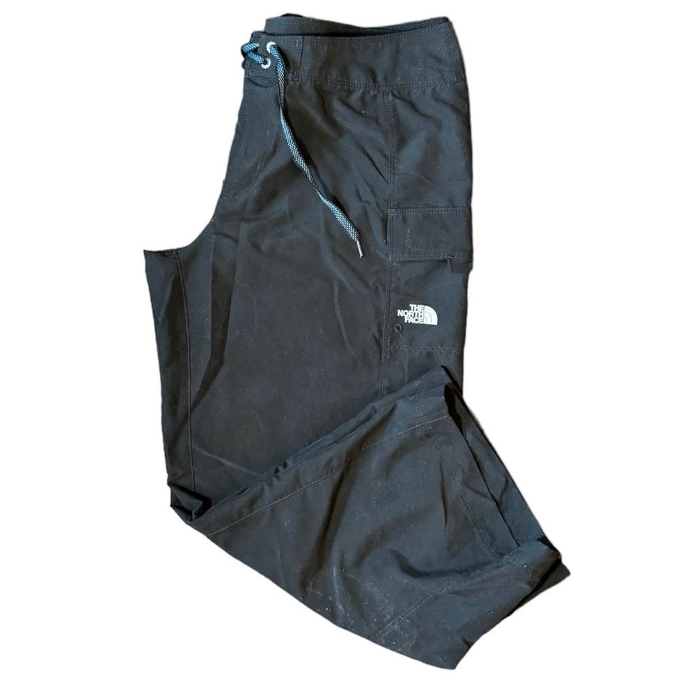 North Face Cropped Cargo Pants Black Hiking Outdoors Sport Women's 8